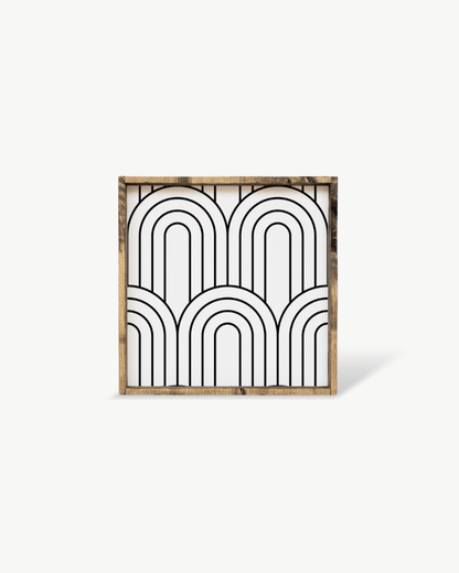 Rainbow Pattern Wood Sign