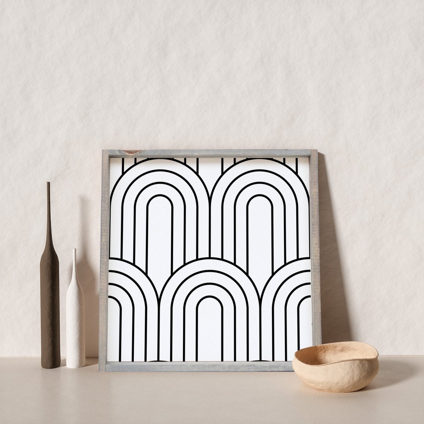 Rainbow Pattern Wood Sign