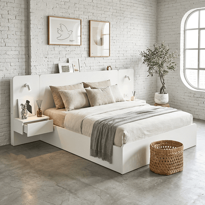 Rander 3-teiliges Schlafzimmer-Set mit integrierter Stromversorgung und Leselampe