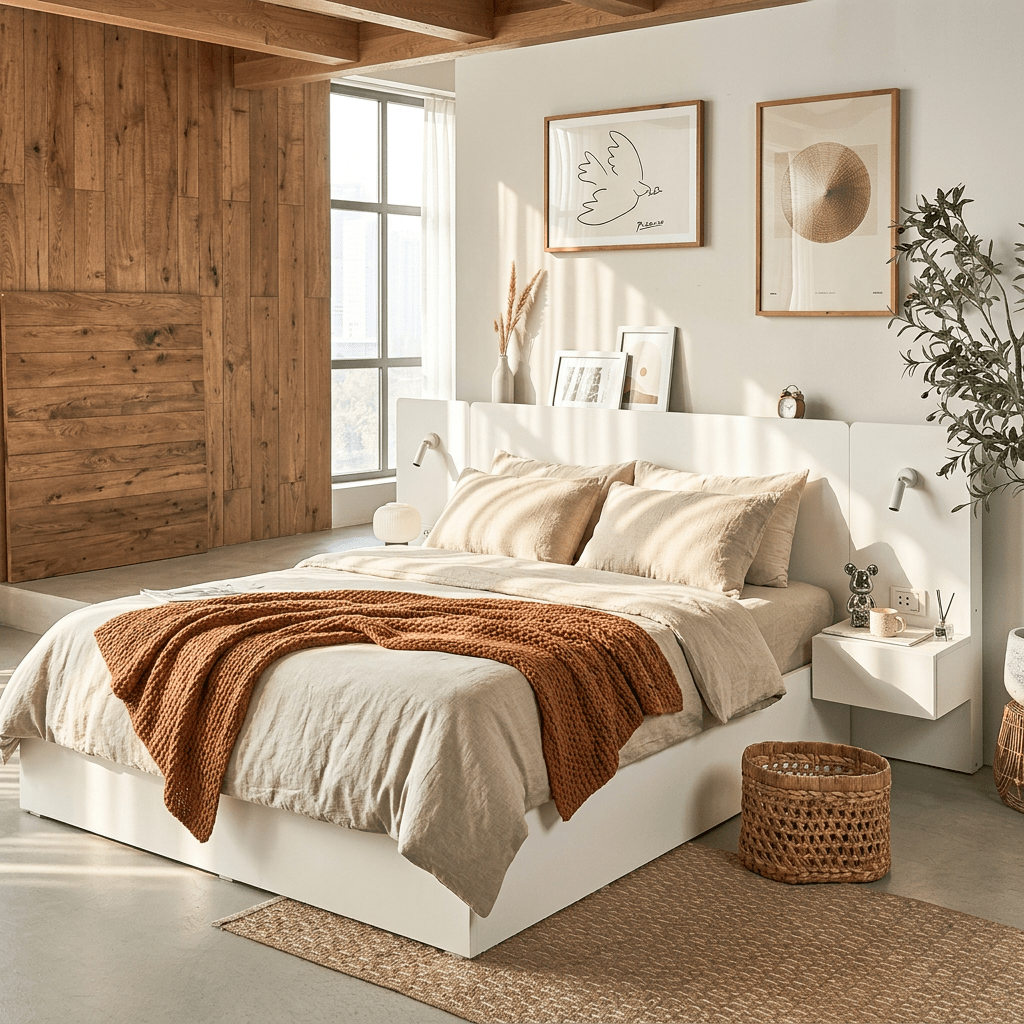 Rander 3-teiliges Schlafzimmer-Set mit integrierter Stromversorgung und Leselampe