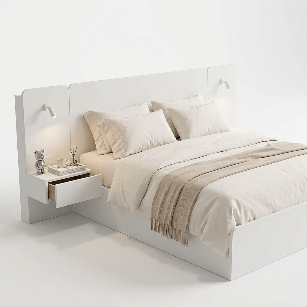 Rander 3-teiliges Schlafzimmer-Set mit integrierter Stromversorgung und Leselampe