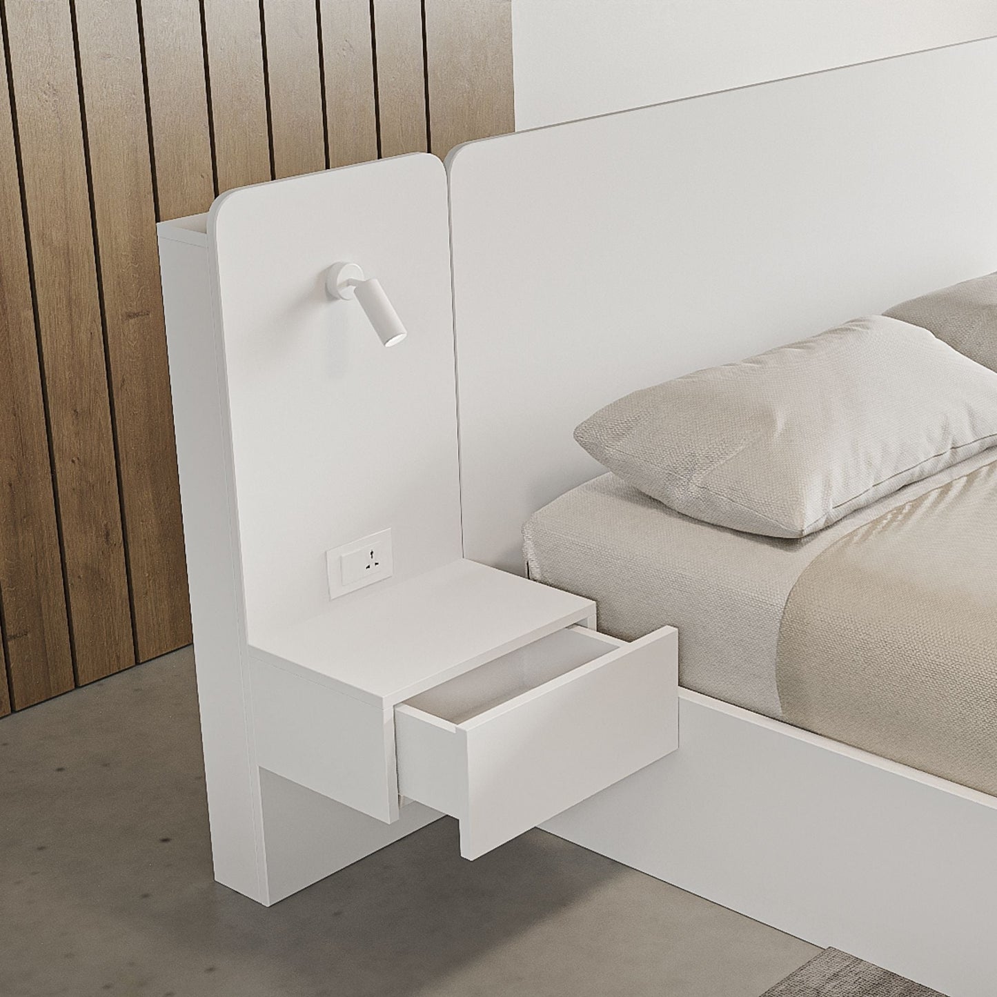 Rander 3-teiliges Schlafzimmer-Set mit integrierter Stromversorgung und Leselampe