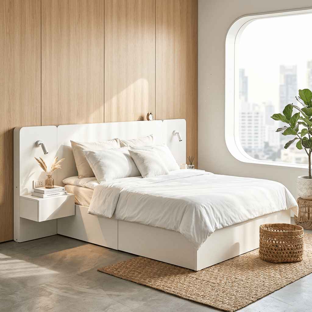 Rander 3-teiliges Schlafzimmer-Set mit integrierter Stromversorgung und Leselampe