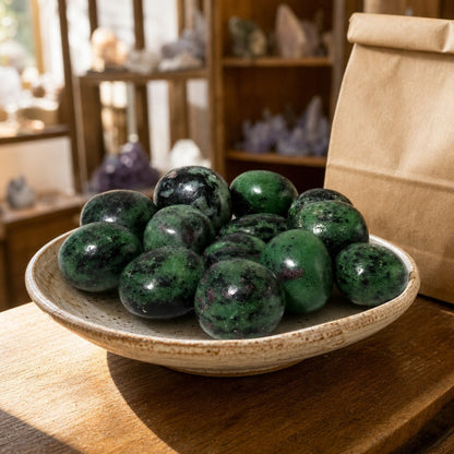 Ruby Zoisite Tumbled Stones
