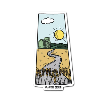 Saskatchewan (Wheat Fields) Matte Vinyl Sticker