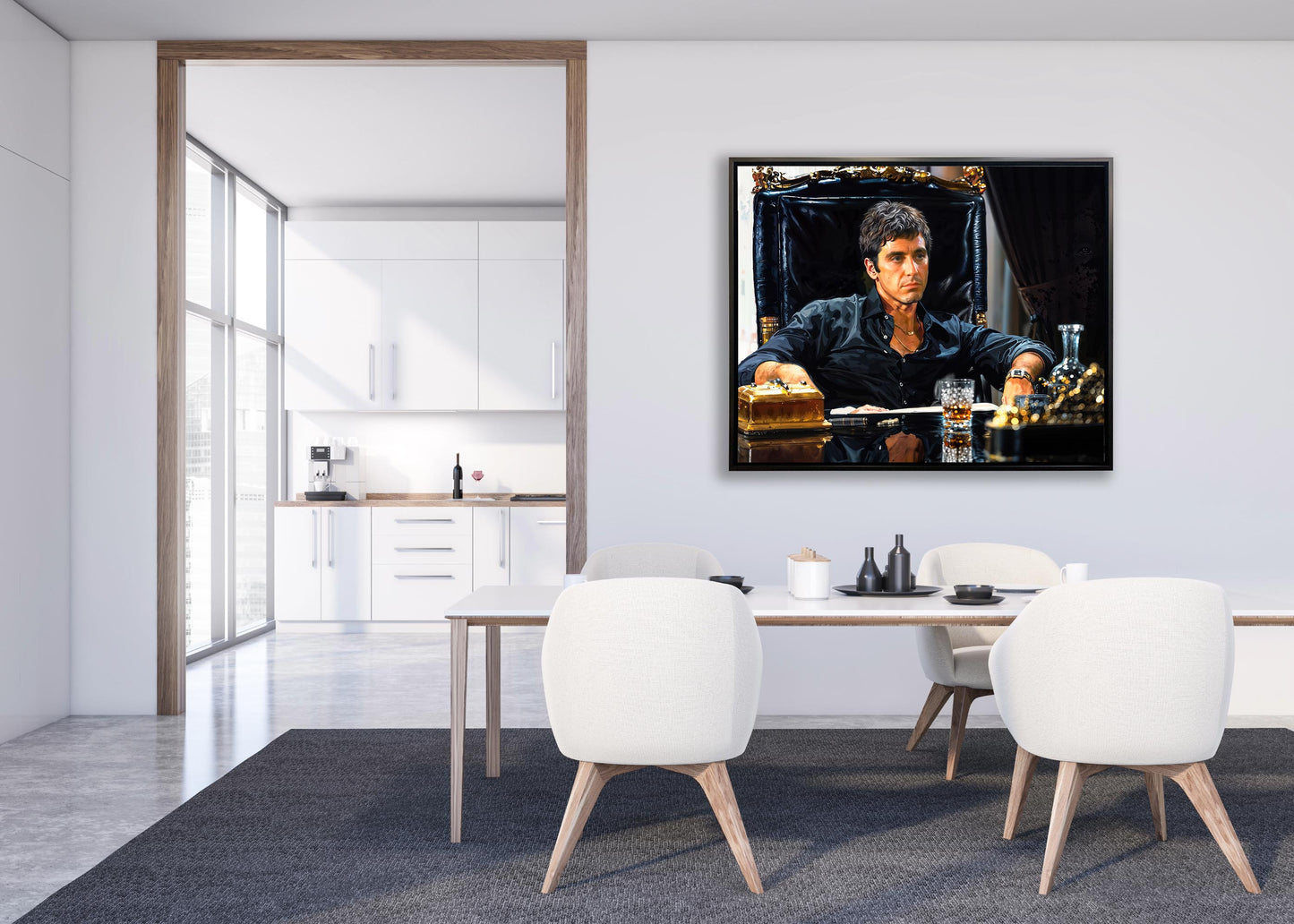 Wandbilder Narbengesicht-Kunst – Filmszene