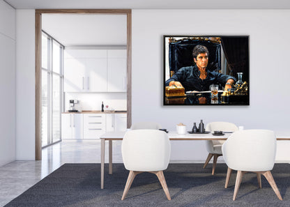 Wandbilder Narbengesicht-Kunst – Filmszene