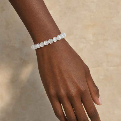 Selenite Round Bracelet - 8mm