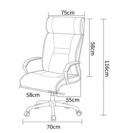 Sintra Full-Grain Leather Office Chair