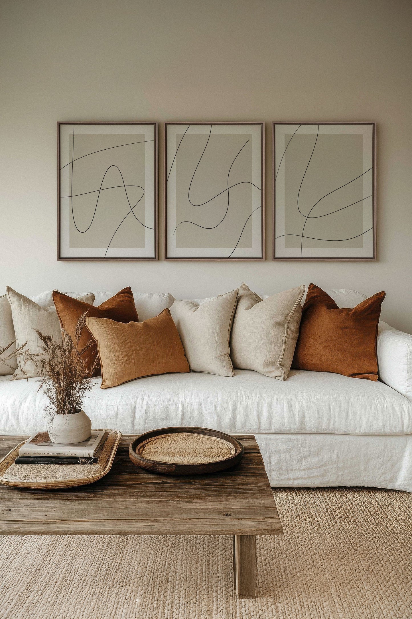 ELEGANTES KURVENDUO (3 Werke auf gespannter Leinwand)
