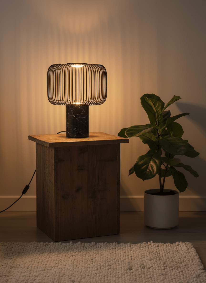 Veridian Industrie-Käfig-Schreibtischlampe