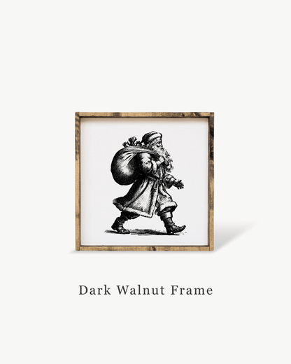 Vintage Santa - Framed Christmas Print - AURABAGS SHOP