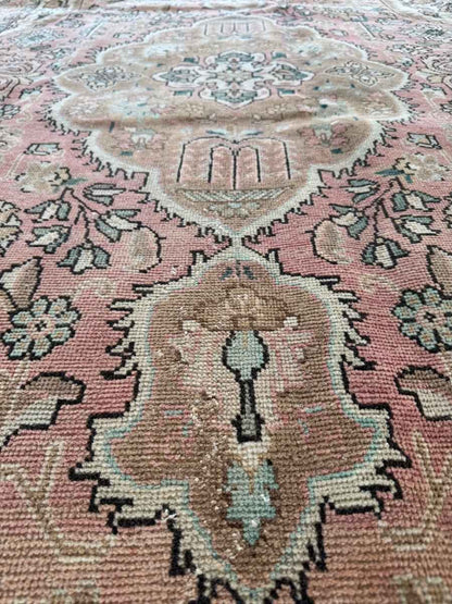 On hold for Kristen | Vintage Tabriz Rug | 6' 4" x 10'