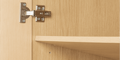 Vline Naturholz-Bett & Vienna 3-türiger Kleiderschrank Combo