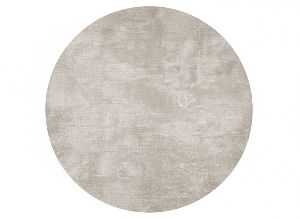 Wabi-Sabi Naturton-Rundteppich aus Wolle