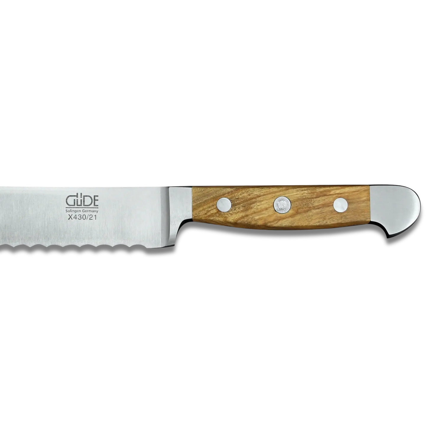 ALPHA OLIVE | Brotmesser 20 cm Klinge | Handgeschmiedet / Olivenholzgriff
